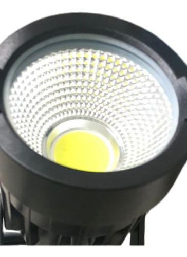 Kit 10 Un Luminária Espeto De Jardim 9w Luz De Gramado Ip65 Carcaça Preto Luz Branco-quente