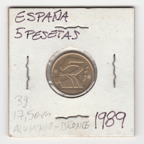 Moneda España 5 Pesetas 1989 Xf
