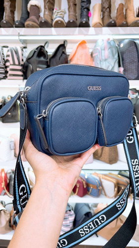 Bolso Cross Guess Mod. Sf904414 Azul Marino