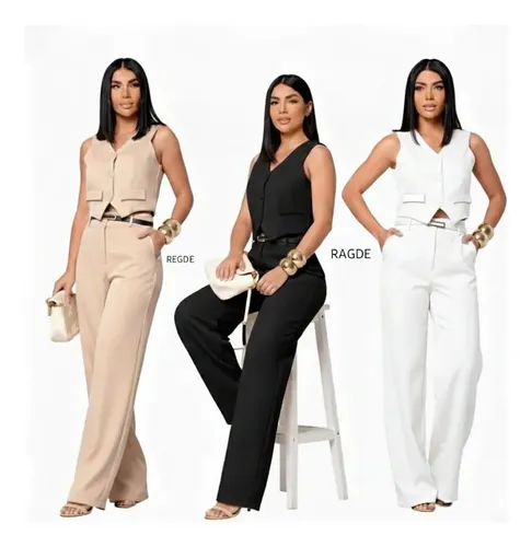 Conjunto Terno Premium Calça Com Colete D Tecido Alfaiataria
