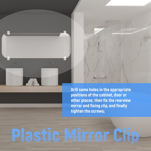 Xinnuo Kit De 22 Clips Para Sujetar Espejos, Plástico