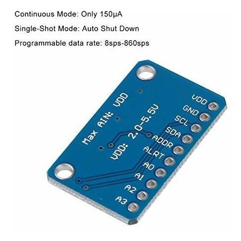 Imagen 3 de 7 de 2pcs Ads1115 16 Bits 4 Canales Analogico A Digital Convertid