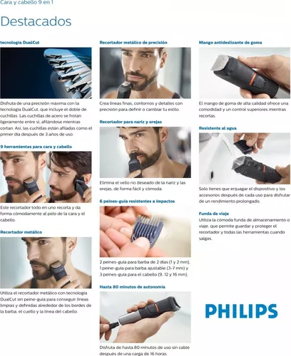 Esta recortadora Philips todo en uno para barba, cabello, nariz y