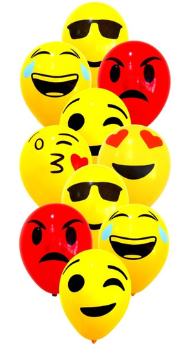 Globos  Impresos  Emoji X 10u 