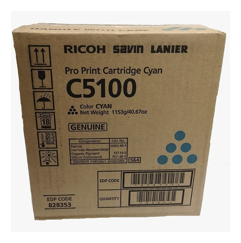 Toner Original Ricoh Pro C 5100 Color Mag/cyan/ama+envio