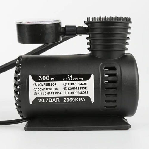 Imagem 8 de 10 de Mini Compressor De Ar 300 Automotivo Pneu Moto Bike Bola Etc