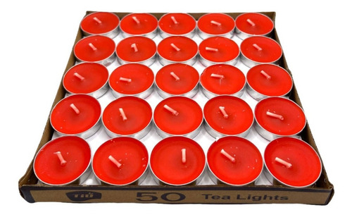 Pack 50 Velas Tea Light Esoterismo Decoración Limpieza Luz