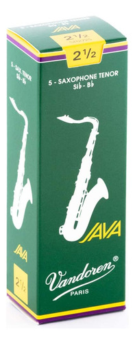 Sr2725 Tenor Sax Java Cañas Fuerza 2.5 Caja De 5