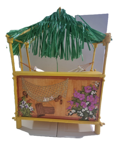 Barbie Set Island Fun Hut Vintage 1987 Mattel Amarillo (Usado)