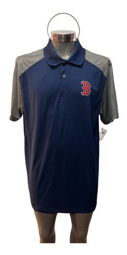 Playera Polo Deportiva Beisbol Mlb Media Roja Boston Red Sox