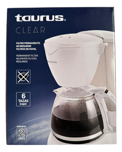 Cafetera C6t Clear Ver Ii Taurus M92009991 Color Blanco