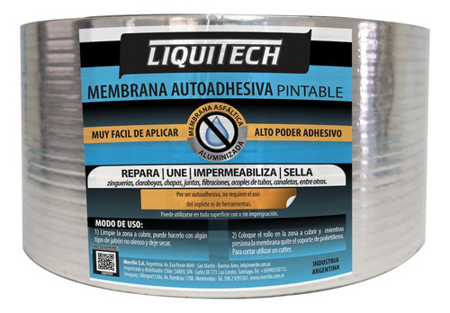 Membrana* Autoadhesiva 10cm X 25 Mtrs Liquitech