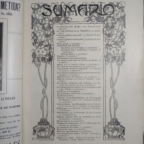 Cosmos 15, Mayo De 1913 Revista Antigua, Biblioteca Nacional (Usado)