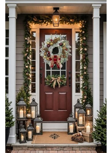 Corona De Navidad De 24 Pulgadas Para Puerta