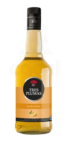 Licor Tres Plumas Durazno