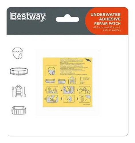 Kit X 20 Parches Piscinas- Inflables Bestway Original 6.5 Cm