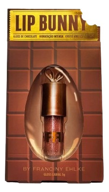 Fran By Franciny Ehlke Lip Gloss Bunny Chocolate Pascoa Marrom