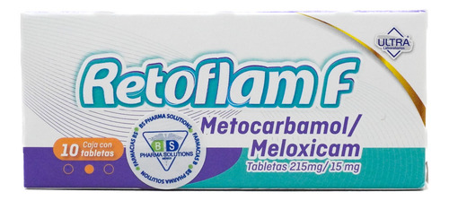 Retoflam F Metocarbamol/meloxicam 215/15mg C/10 Tabs Ultra