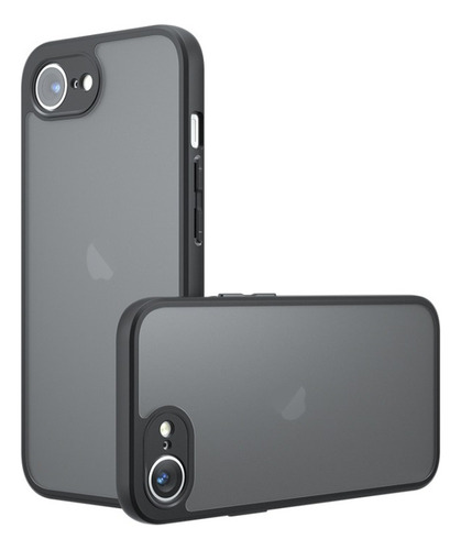 Capa Preta Fosca À Prova De Choque E Durável Para iPhone 16e
