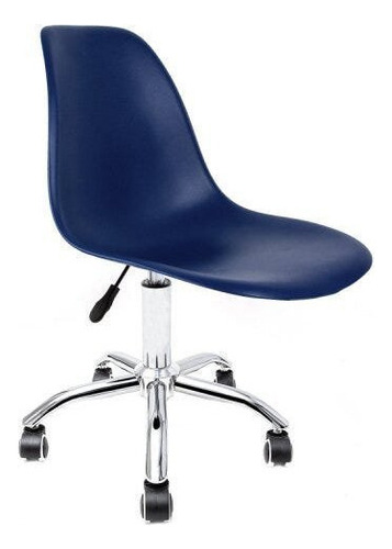 Cadeira Base Cromada Com Rodízio Eames Office