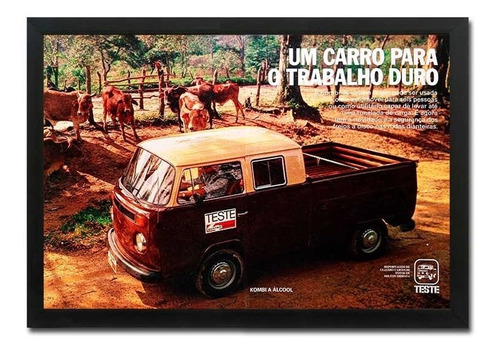 Kombi Pickup Cabine Dupla - Quadro Matéria De Revista Ref.2