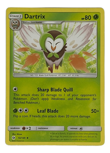 Dartrix Carta Pokémon Original Tcg Inglés