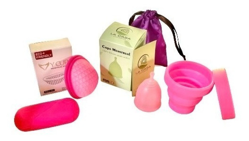 Kit Disco Menstrual M + Copa Menstrual S + Vaso + Estuche