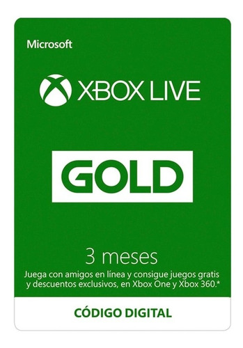 Imagen 1 de 1 de Membresia Xbox Live De 3 Meses ¡¡envio Email!!