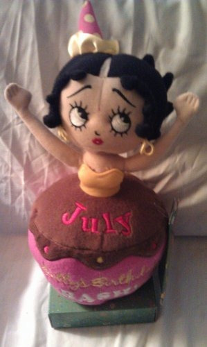 Betty Boop Birthday Bash Cupcake Plush July Nwt
