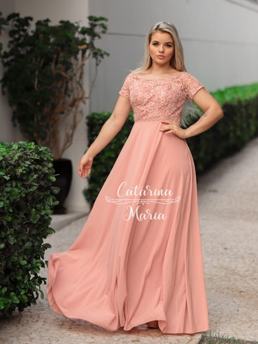 vestido madrinha rose gold