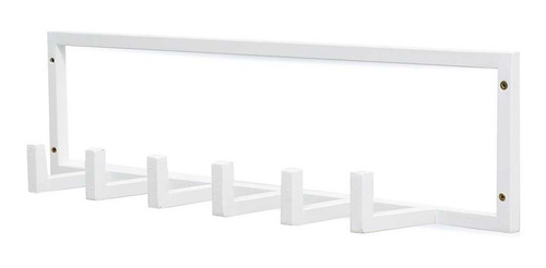 Imagen 2 de 6 de Perchero De Pared Industrial Minimalista Hierro Blanco Negro