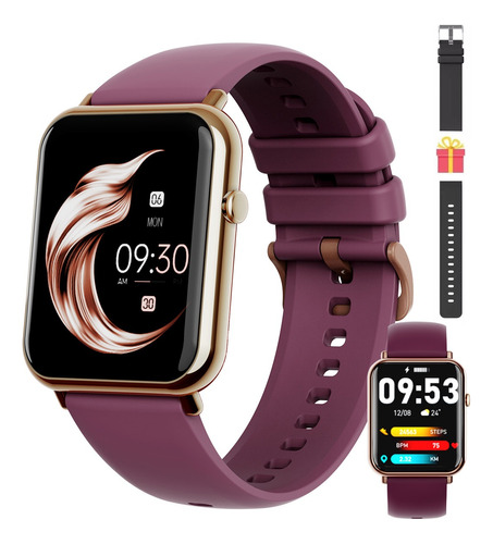 1.69'' Reloj Inteligente Smartwatch Mujer Con Impermeable