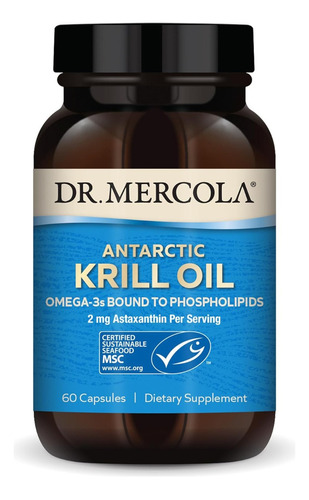 Aceite De Krill Antártico Dr. Mercola 60 Cápsulas