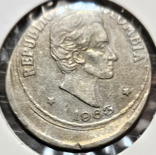 Moneda Error 20 Centavos 1963 Cachucha Au