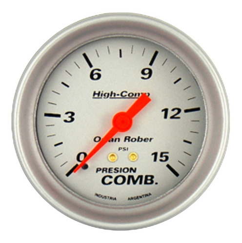 Reloj Presion De Combustible 66mm 0 - 15 Psi Orlan Rober