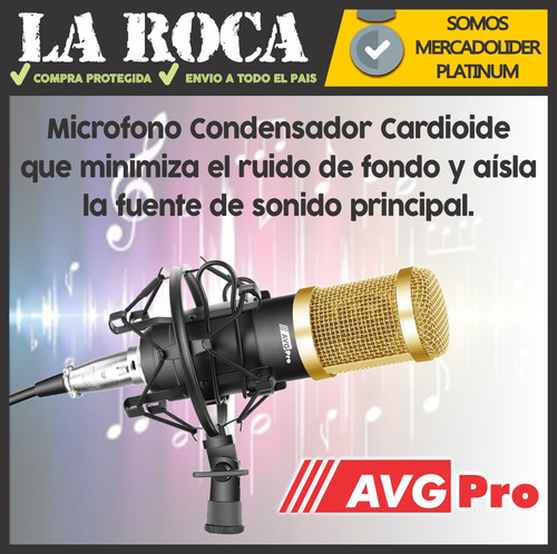 Kit Locucion Radio Mic Condenser Fuente Phantom Acc Cuotas