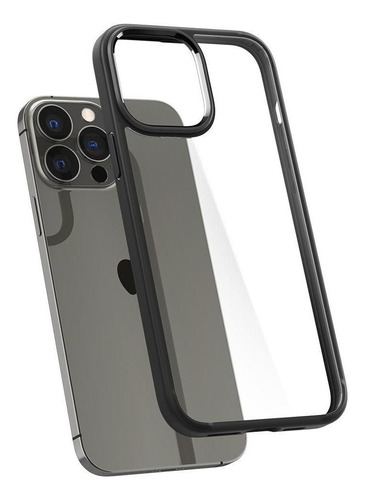 Imagem 1 de 7 de Capa Spigen Ultra Hybrid Black Para iPhone 13 Pro Max 6.7''