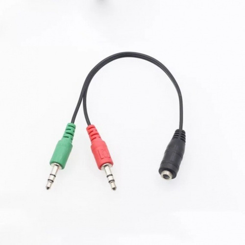 Splitter Audio 3.5mm Plug Microfono Audifono Macho Hembra