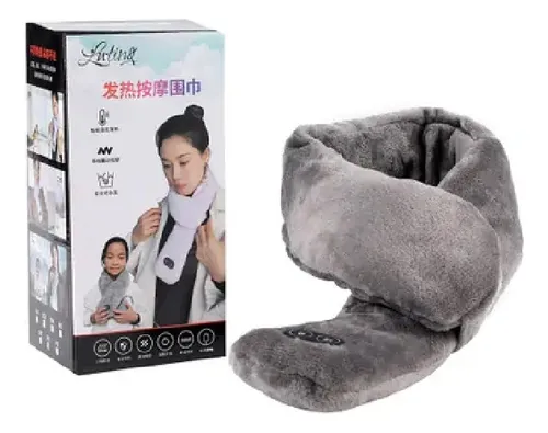 Bufanda Masajeadora Con 3 Niveles Masajes Y Calor Usb Cuello Aleatorio Con Función Calor Vibración Unico