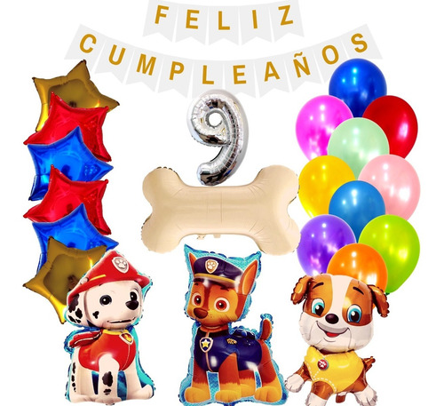 Combo Kit Globos Paw Patrol 3