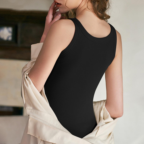 Camiseta Sin Mangas Lisa De Verano A La Moda Para Mujer Con
