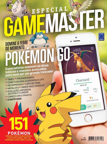 Especial GameMaster - Pokémon Go, de a Europa. Editora Europa Ltda., capa mole em português, 2016