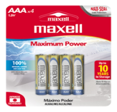 Bateria Aaa Maxel 2 Blister X 4 Unidades
