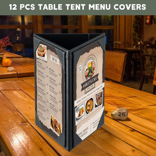 12 Piezas Cubre Menús De Mesa, Imagen Triangular De 3 Lados