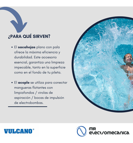 Kit Vulcano Limpieza Piscina Pileta Grande Hormigón Venecita