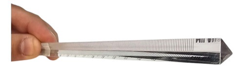 Regla Triangular 15cm Milan Transparente