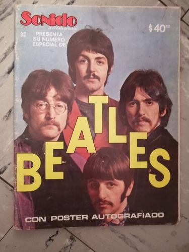 Revista Sonido Con Póster De The Beatles 