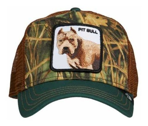 Gorra Goorin Bros Perro Pitbull Camoflageada 100% Original