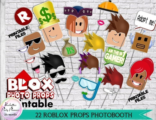 22 Máscaras Props Photobooth Roblox Jpg