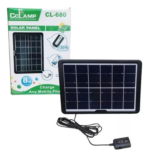 Panel Solar Cargador Celular 8w 6v Energía Solar Cl-680 